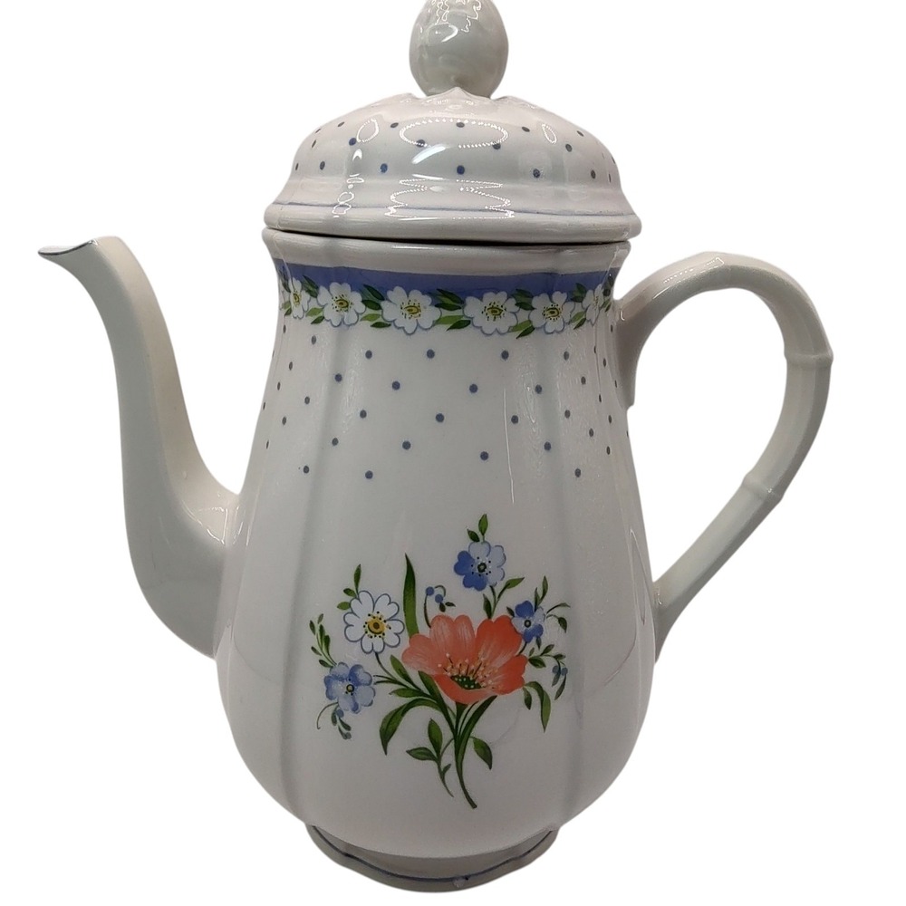 Vintage  Villeroy and Boch Coffee Romantica Pattern Lid Luxembourg Five Cups SEE